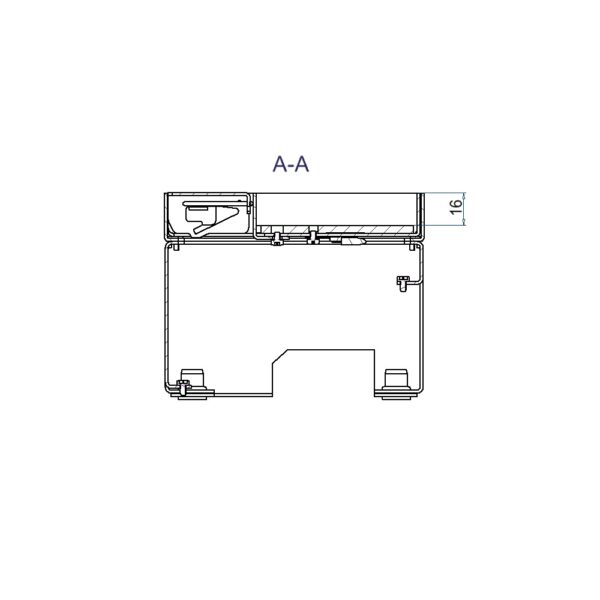 Produktbild UBD 132 161  -  Schwerlast-Unterflur-Bodendose UBD 130 inkl. Deckel mit Kante, geschlossen, 16mm Vertiefung und 1 Schnurauslass